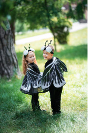 Дитячий костюм Метелика для дівчинки попелястий