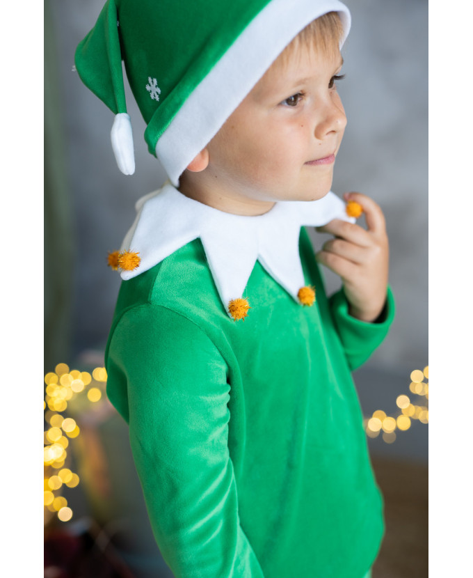 Костюм ельфа для хлопчика на Різдвяні та Новорічні свята