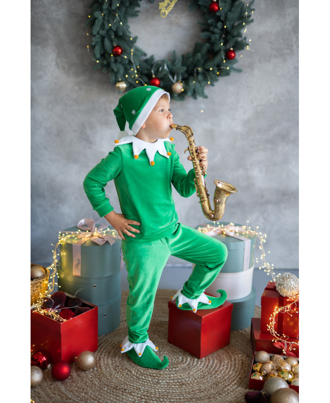Костюм ельфа для хлопчика на Різдвяні та Новорічні свята