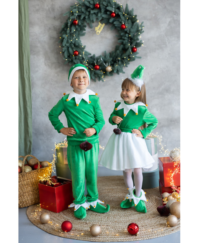 Костюм ельфа для хлопчика на Різдвяні та Новорічні свята