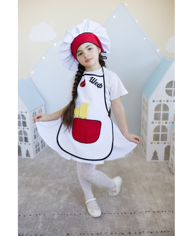Костюм кухаря для дівчинки