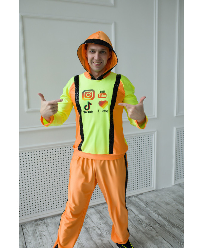 Купити костюм Блогер неоновий для аніматора 