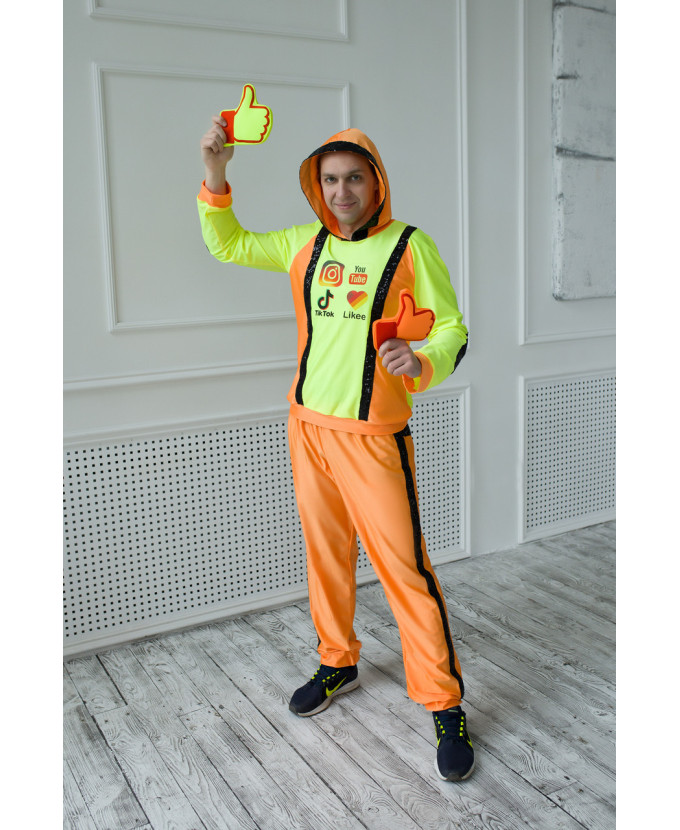 Купити костюм Блогер неоновий для аніматора 