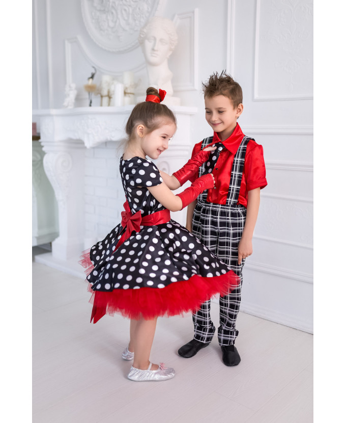 Купити костюм Стиляги в червоному для дівчинки