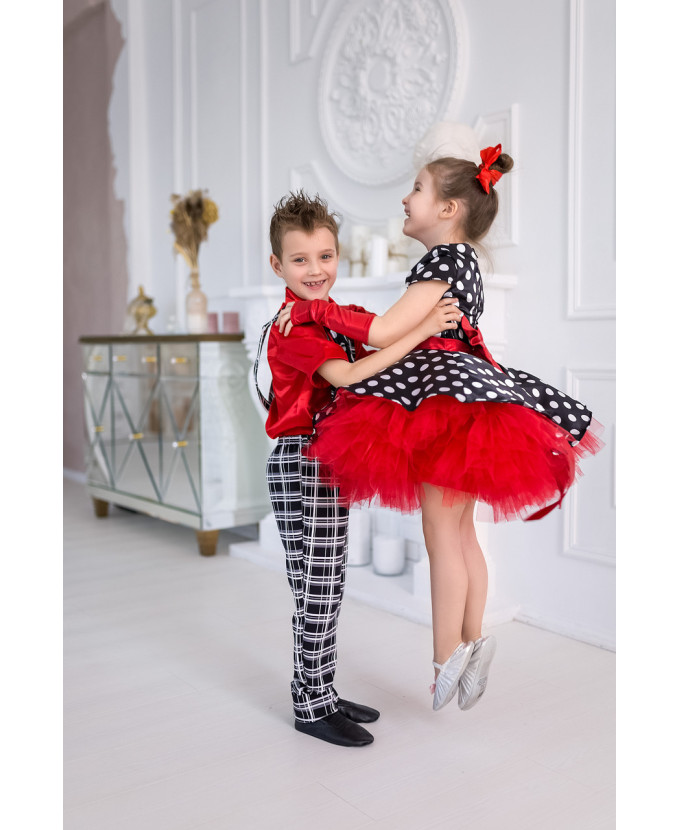 Купити костюм Стиляги в червоному для дівчинки