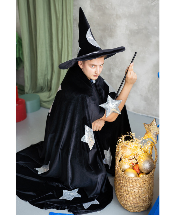 Купити карнавальний костюм Чарівника чорний