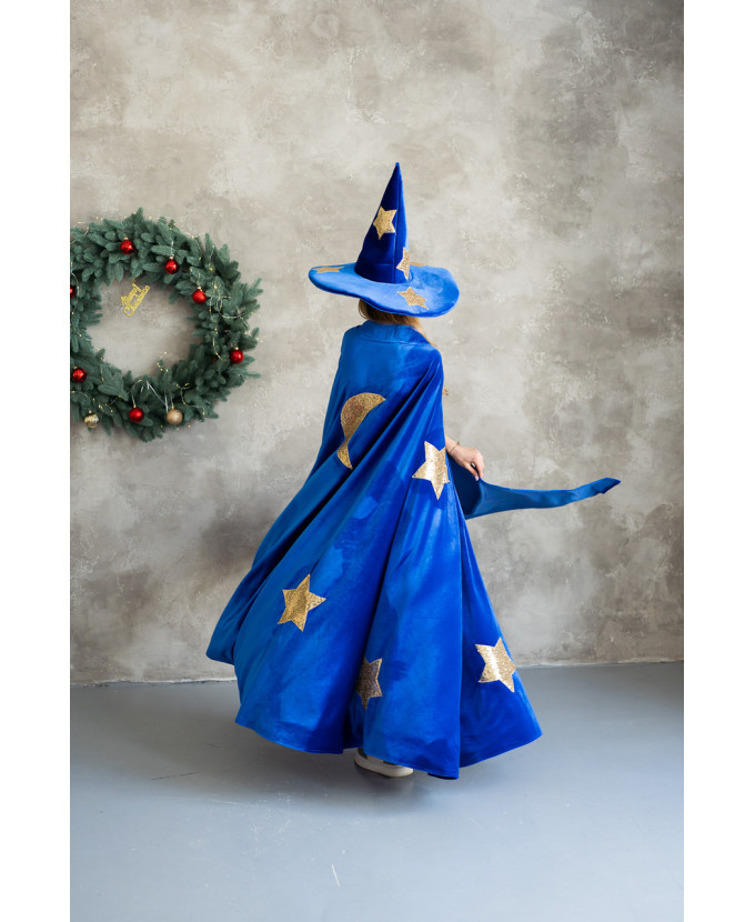 Карнавальний костюм для аниматорів Чарівник синій