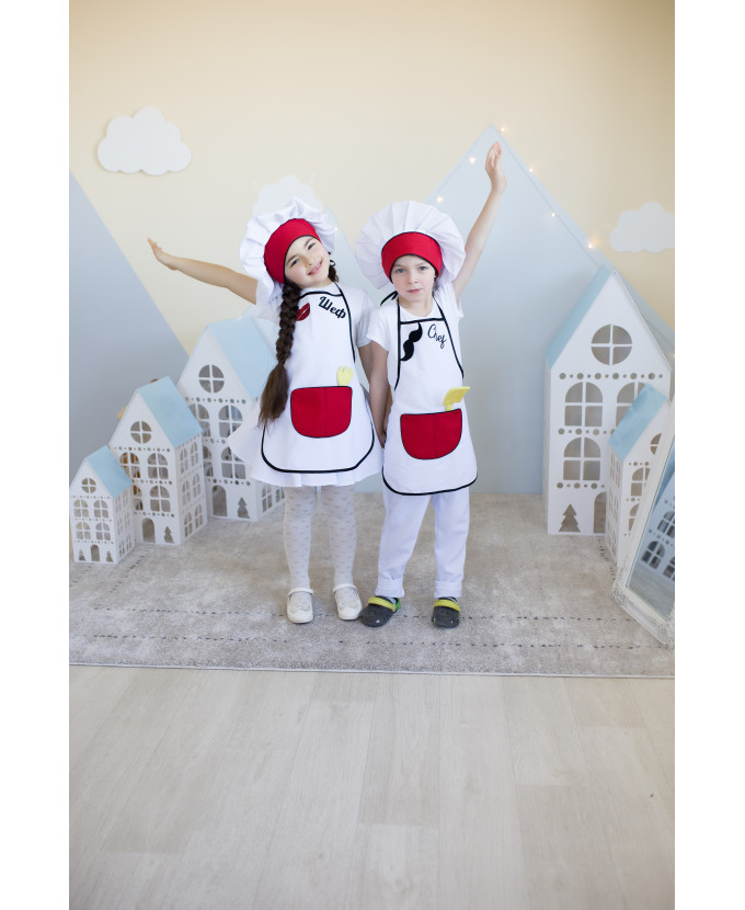 Костюм кухаря для дівчинки