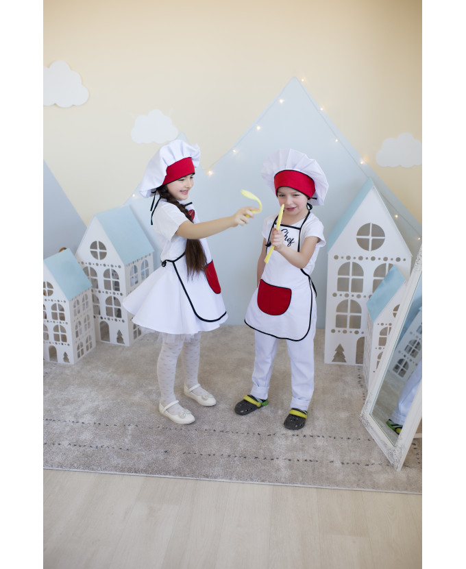 Костюм кухаря для дівчинки