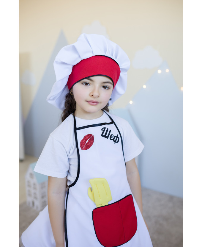 Костюм кухаря для дівчинки