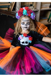 Дитячий карнавальний костюм Santa Muerte для дівчинки на Хеловін