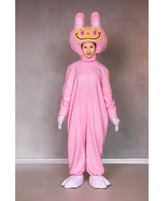 Костюм для аніматорів Лабубу рожева