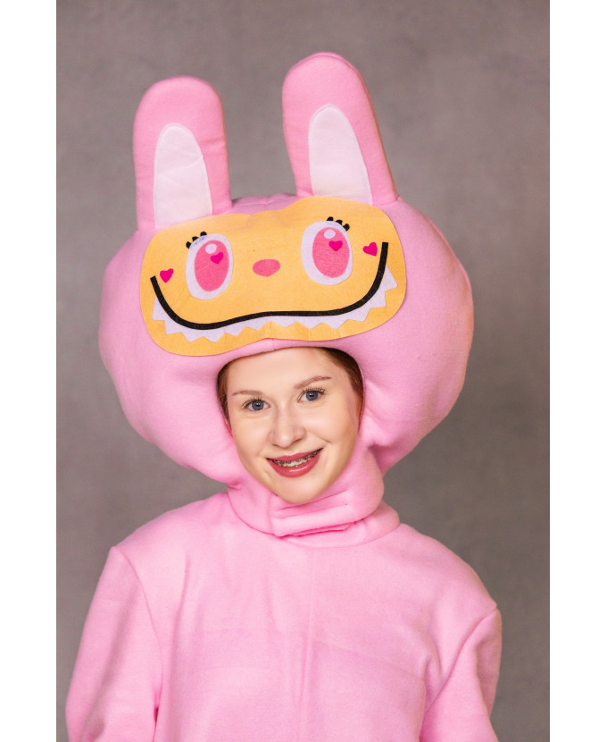 Костюм для аніматорів Лабубу рожева