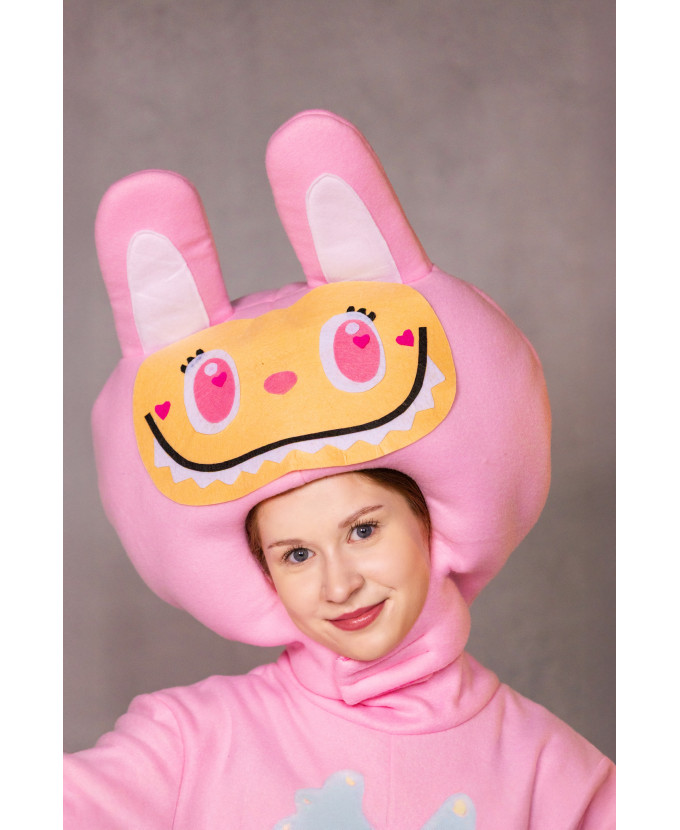 Костюм для аніматорів Лабубу рожева