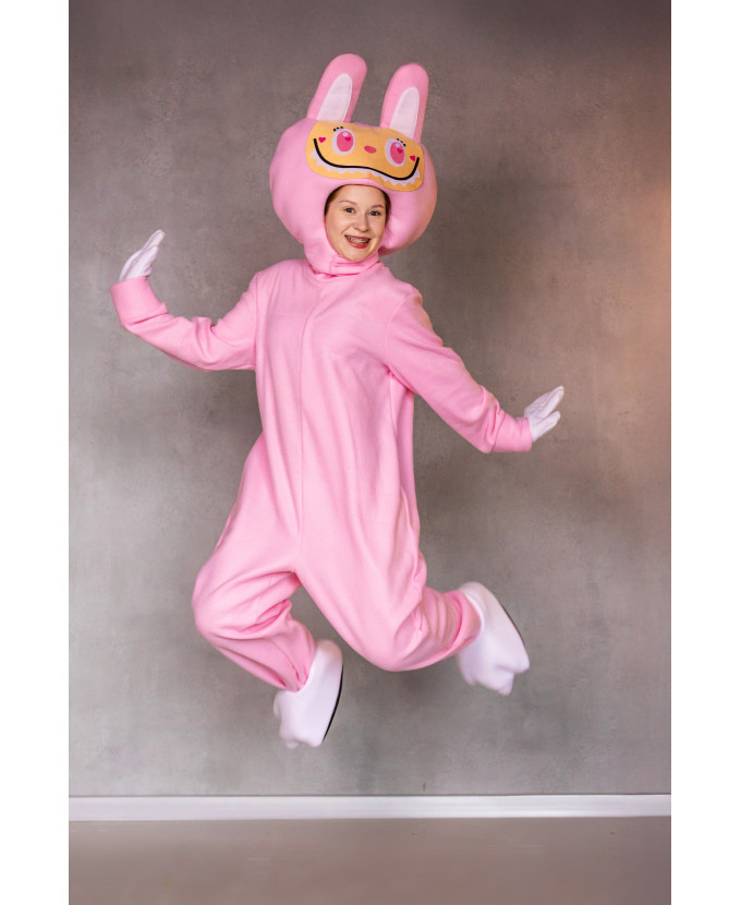 Костюм для аніматорів Лабубу рожева