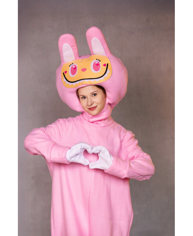 Костюм для аніматорів Лабубу рожева