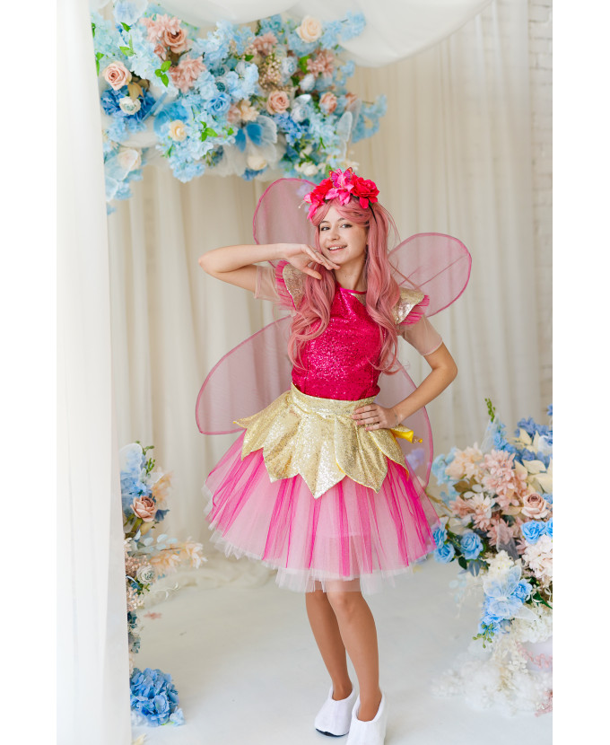 Карнавальний костюм для аніматорів Фея в рожевому