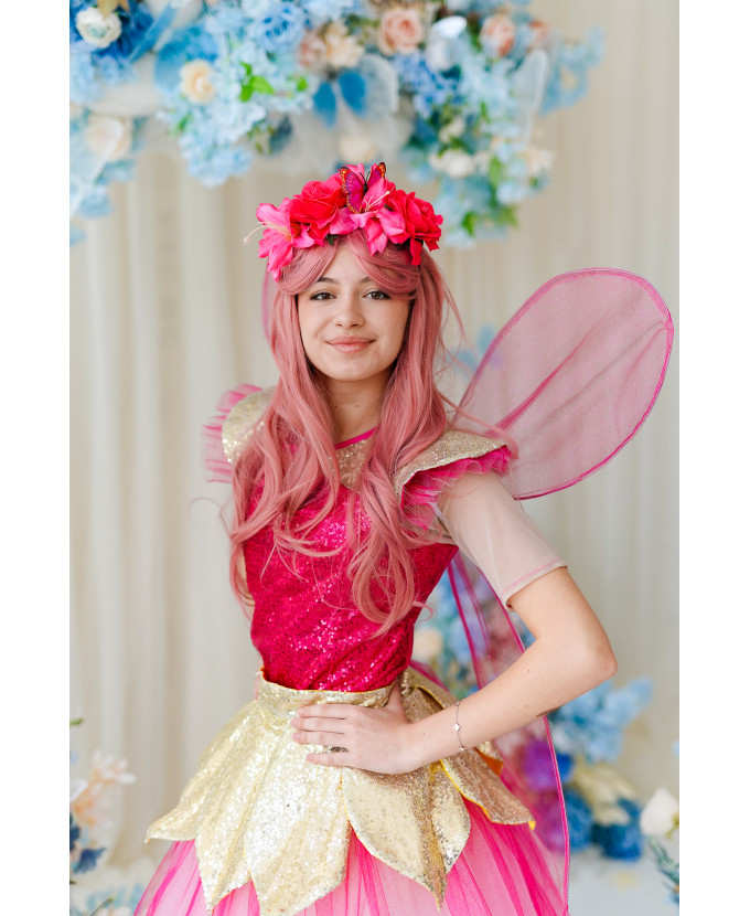 Карнавальний костюм для аніматорів Фея в рожевому