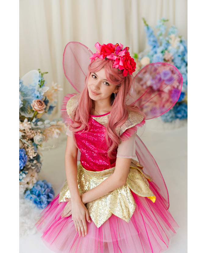 Карнавальний костюм для аніматорів Фея в рожевому