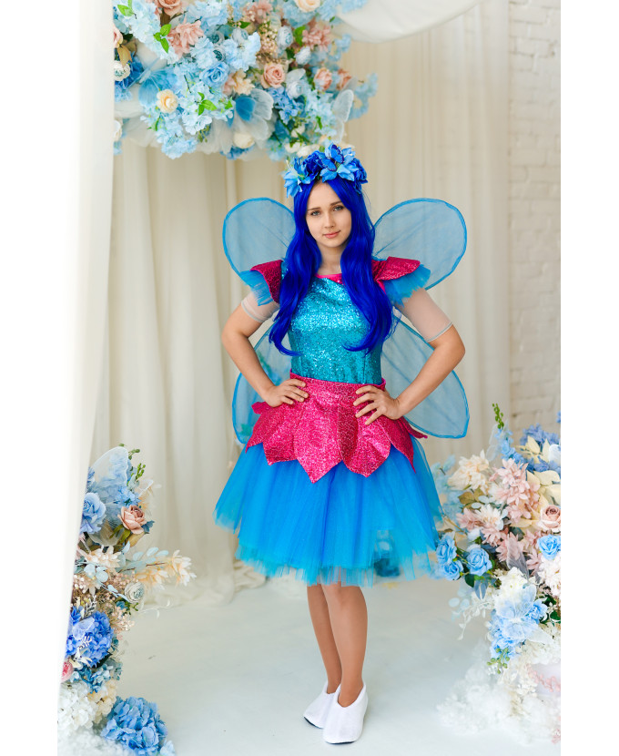 Карнавальний костюм для аніматорів Фея в синьому