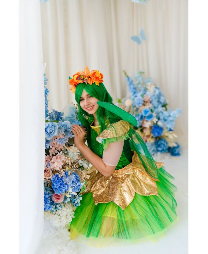 Карнавальний костюм для аніматорів Фея в зеленому