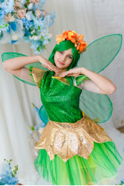 Карнавальний костюм для аніматорів Фея в зеленому