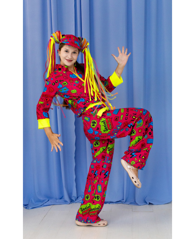 Карнавальний костюм для аніматорів Meme Party Girl (Мемна вечірка)